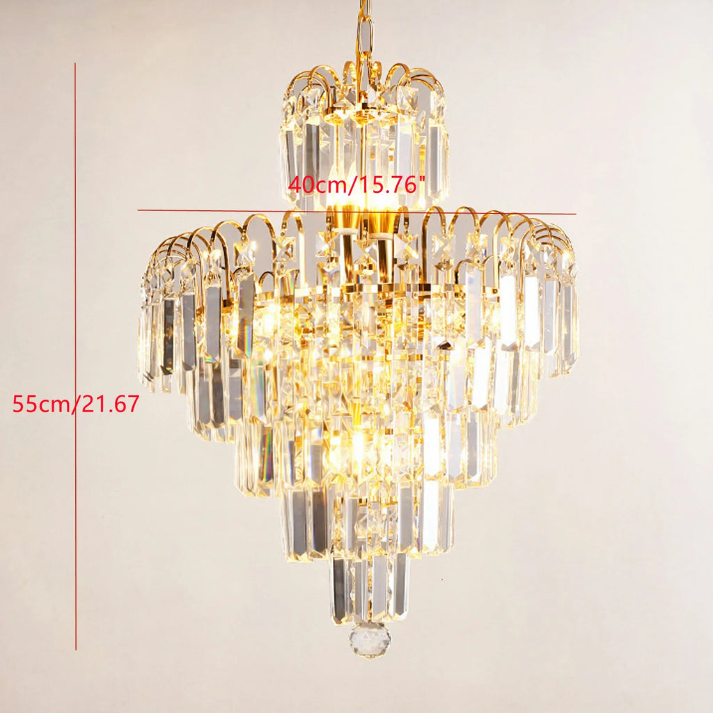 Elegant Modern Ceiling Light K9 Crystal Chandelier Pendant Lighting Fixture Lamp