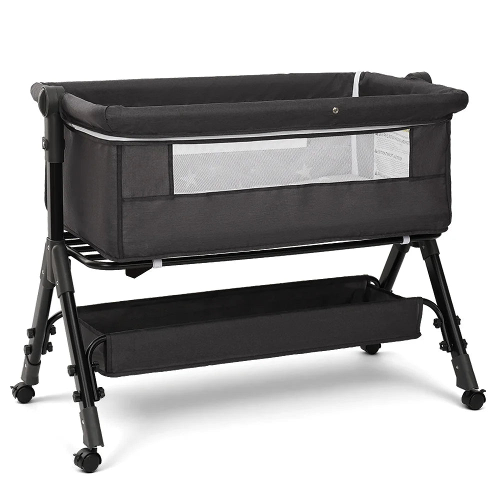 Portable Baby Bassinet Foldable Height Splicing Baby Cradle 3 in 1