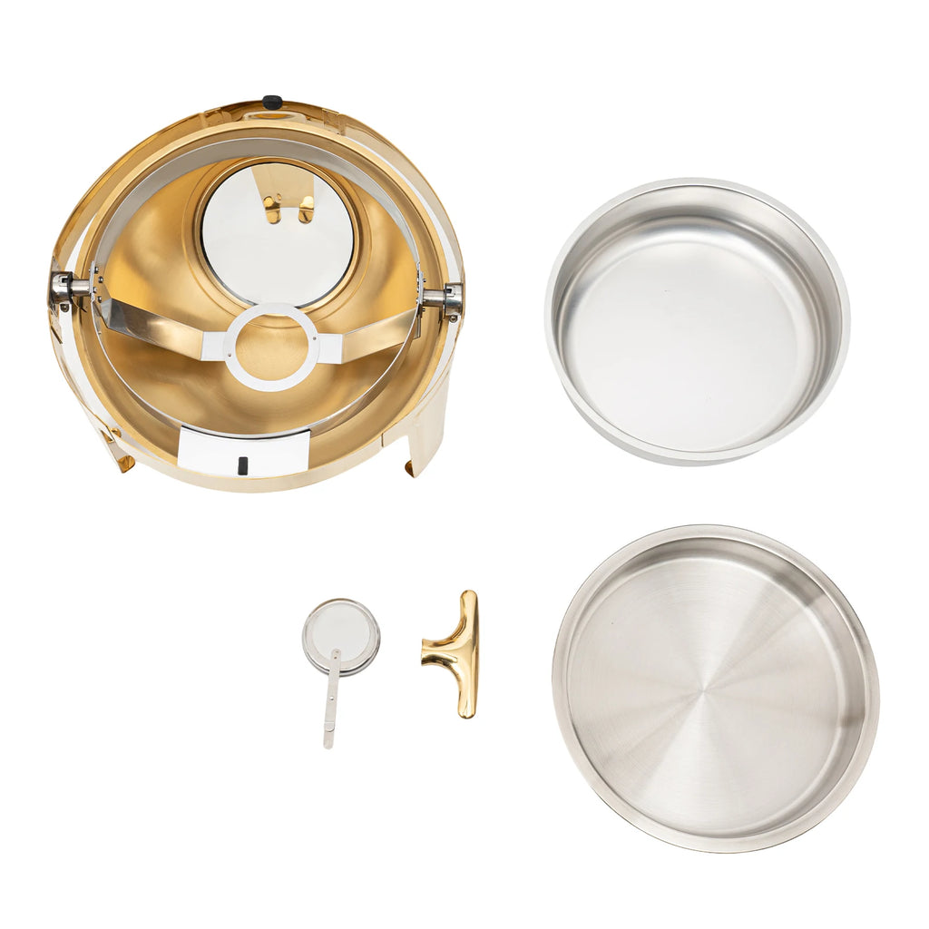 Round Chafing Dish Buffet Set, Buffet Warmers Set, Roll Top Stainless Steel.