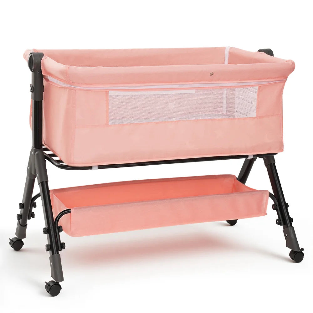 Portable Baby Bassinet Foldable Height Splicing Baby Cradle 3 in 1