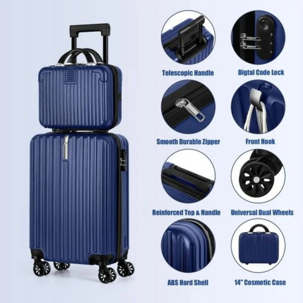 2-Piece Hardshell Luggage Set (20"+14") - Nesting Spinner