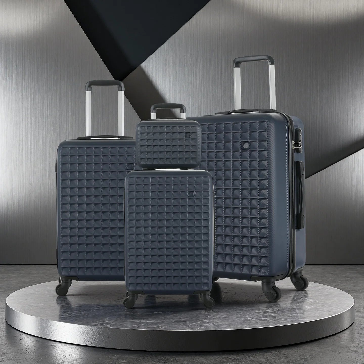 4-Piece Cosmetic Case Luggage With Wheels  (18/23/27 Inch)