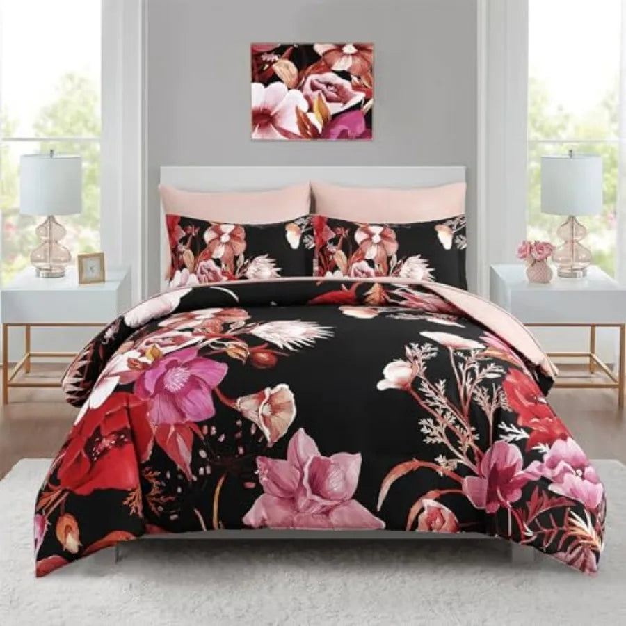Floral Comforter Set 7 Pcs Flower Bed in a Bag