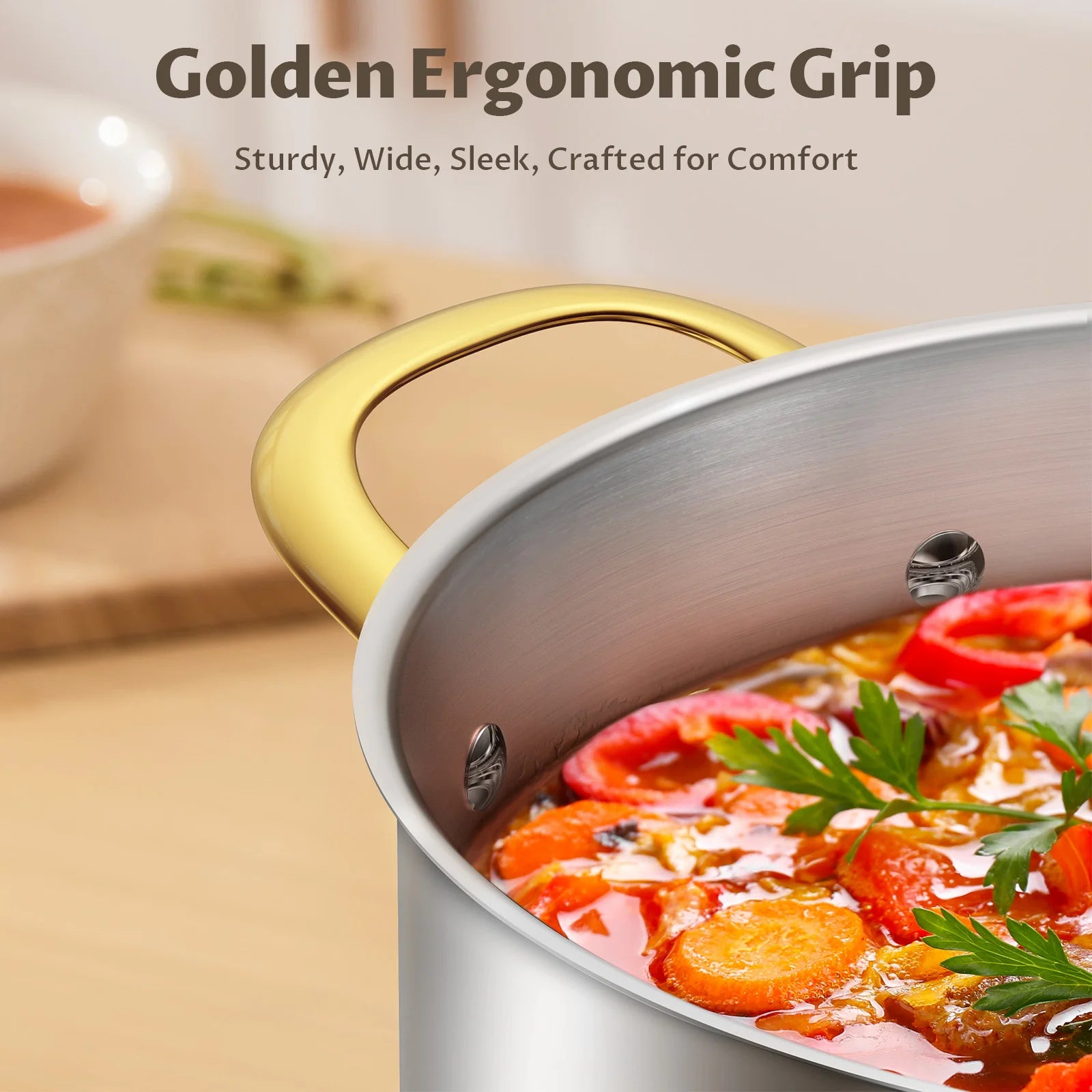 6/8/12 QT Stainless Steel Stockpot with Lid,