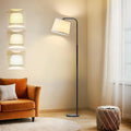 Arc Floor Lamp with 3 Color Temperatures, Adjustable Head, and Foot Switch