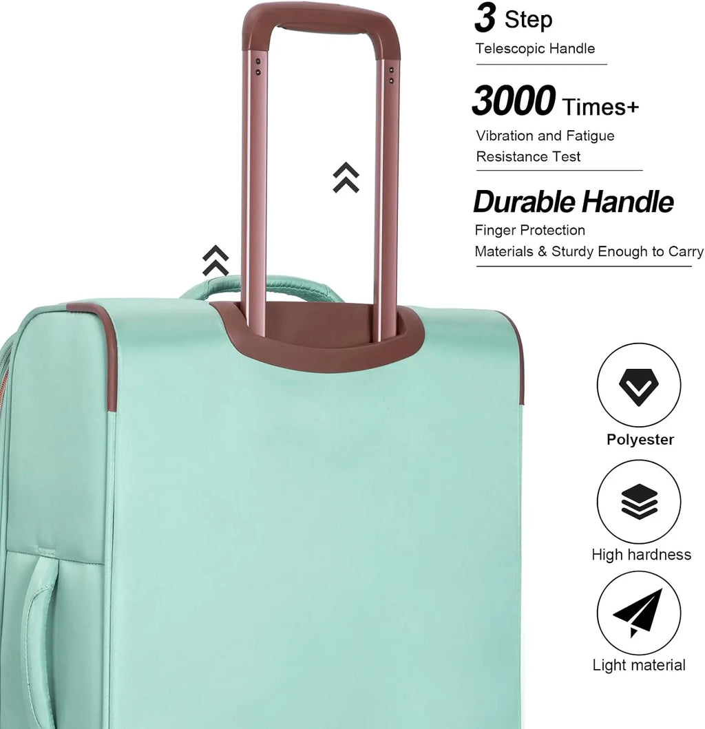 4 Piece Luggage Set Lightweight with Wheels