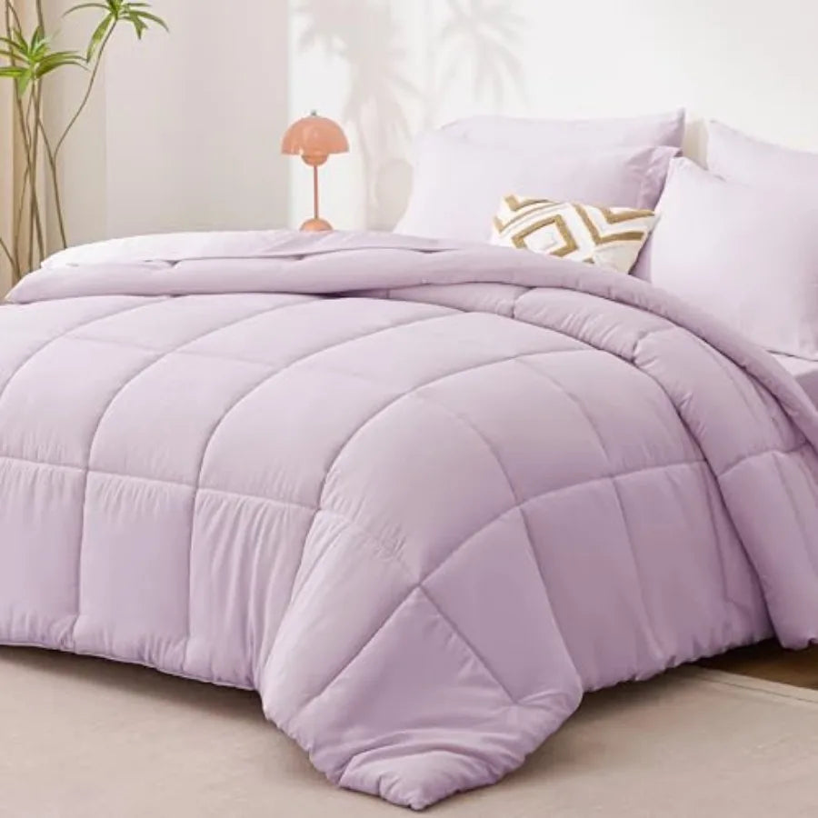 Comforter Set 7 Pieces Bed in a Bag All Season Bedding Sets