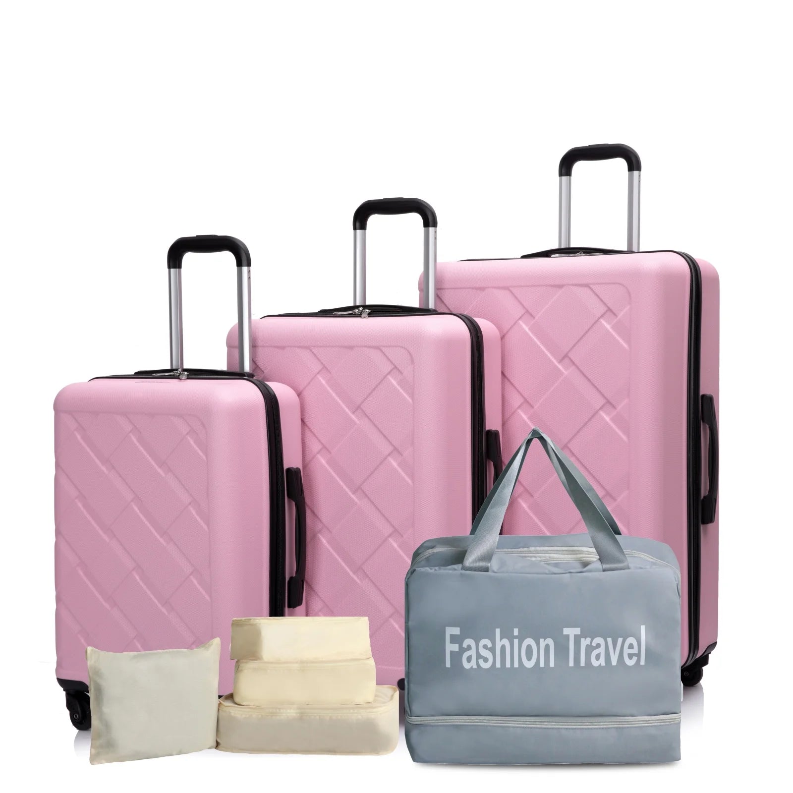 Luggage Sets 3 Piece with double spinner wheels and travel duffle bag,
