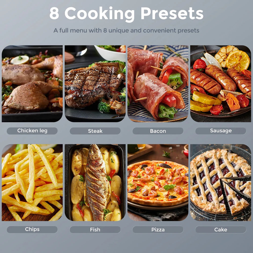 8-in-1 Air Fryer 6 Qt, Premium Ceramic Coating,Precise Heating