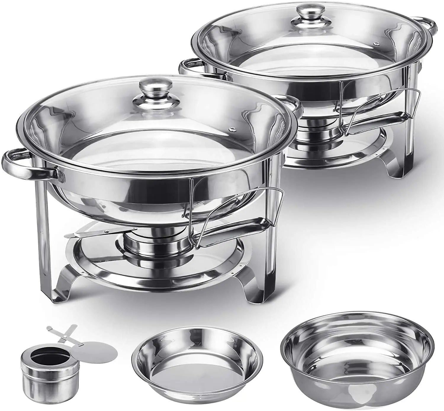 2PCS  4L Catering Buffet Set Food Chafing Dishes Stainless Steel