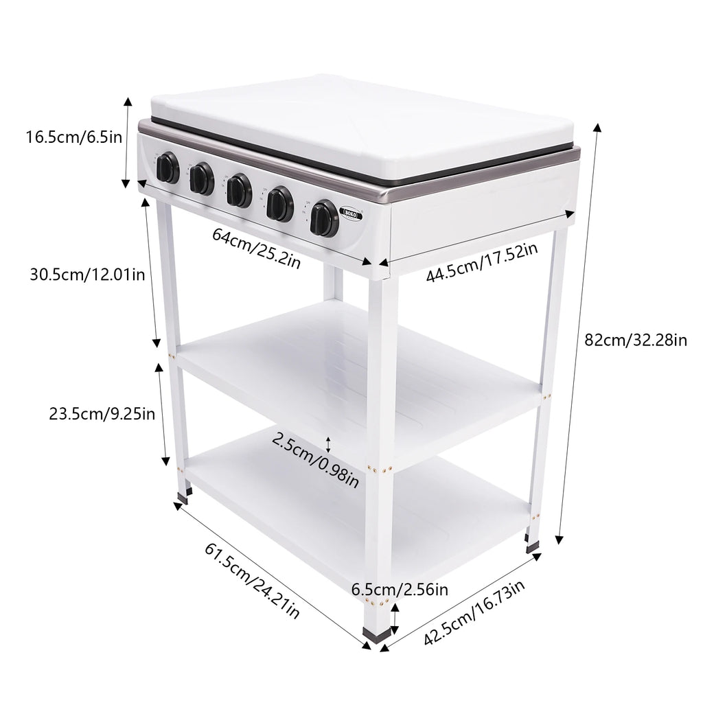 5 Hearth Grill, Gas Grill, 2.5 kW Burner, Freestanding,