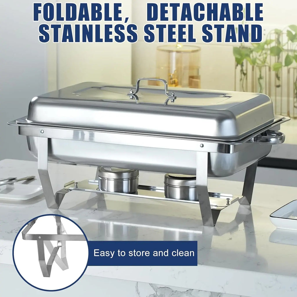 Chafing Dish Buffet Set 8QT Electric Stainless Steel 2/4/6Pack