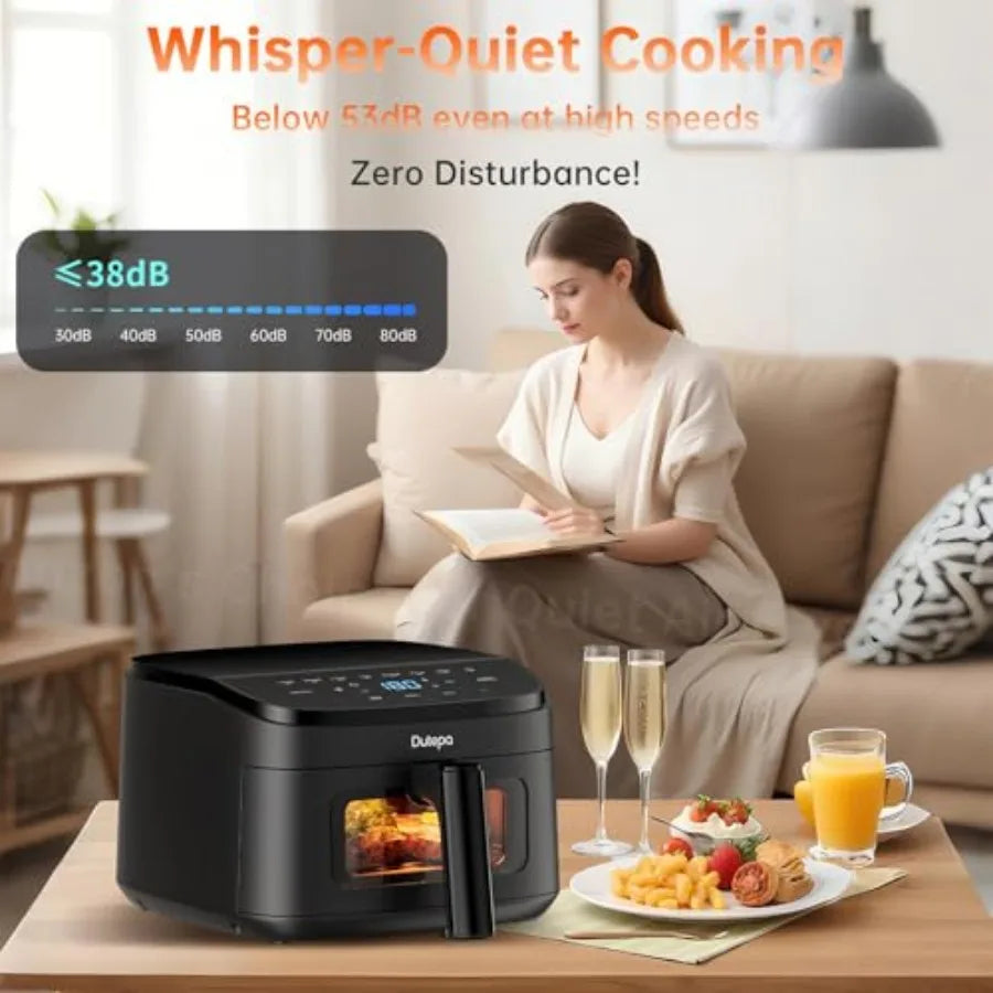 Air Fryer 8-in-1- 4.5Qt Compact , DC Motor Fast Crispy Cooking