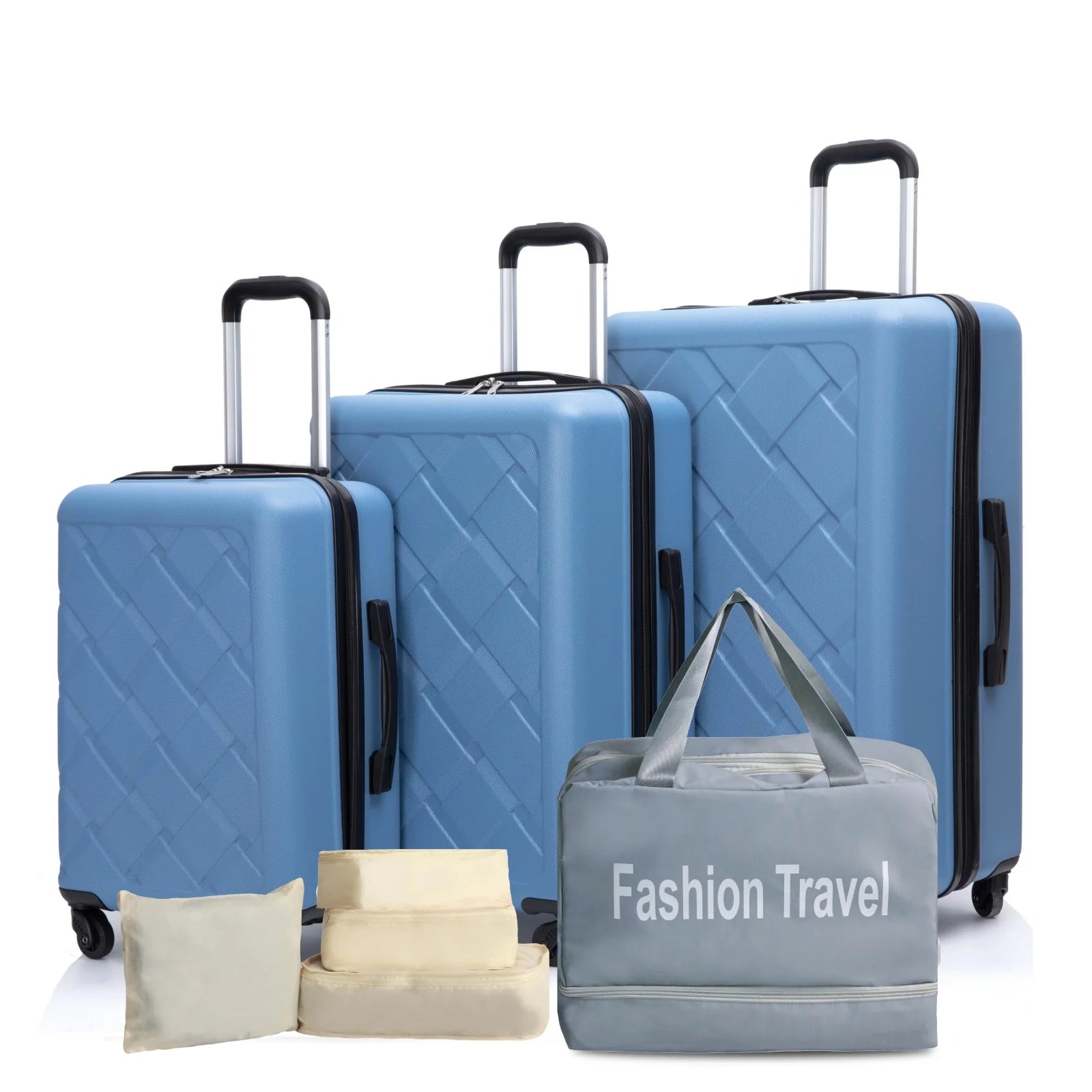 Luggage Sets 3 Piece with double spinner wheels and travel duffle bag,