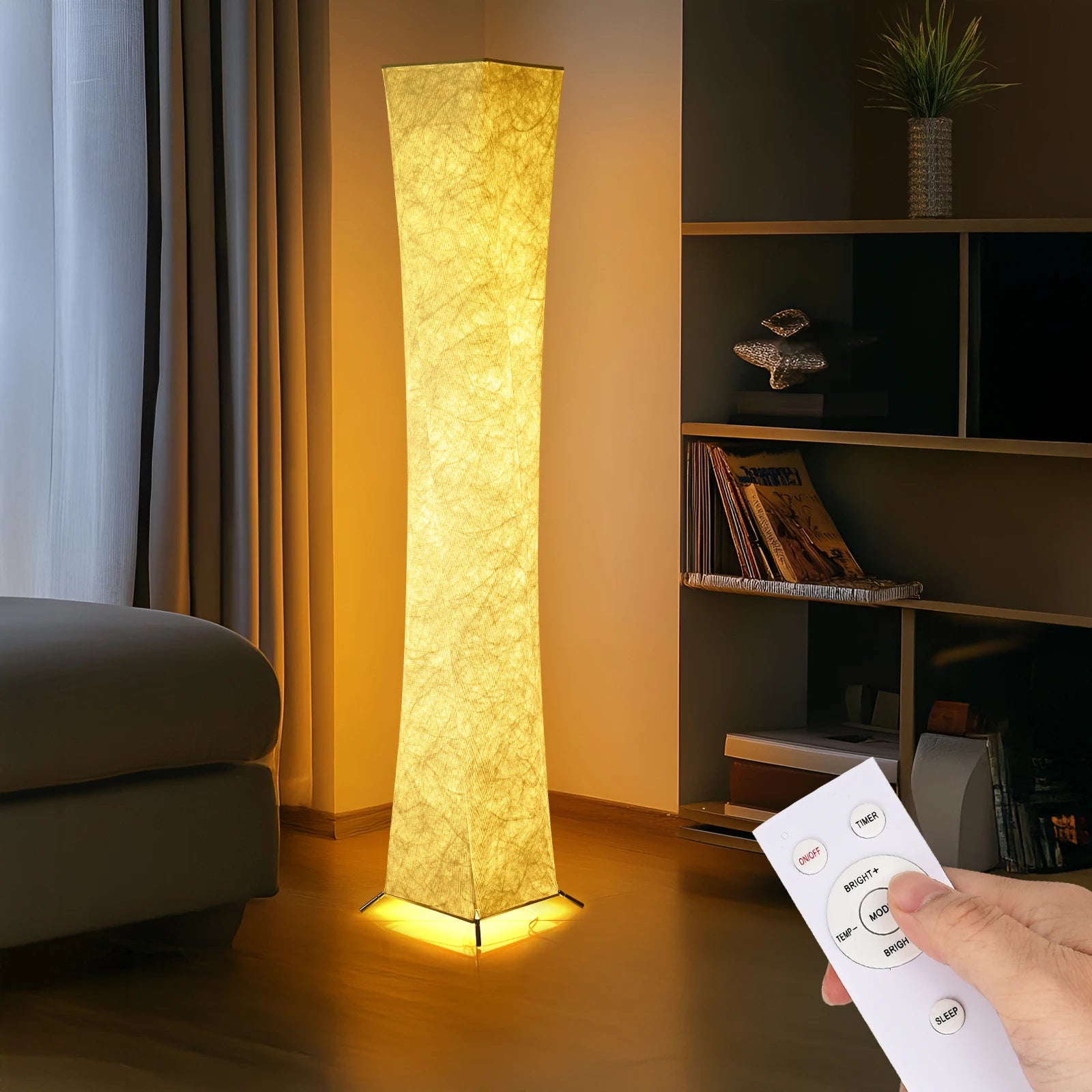 Soft Light Floor Lamp, 52" Simple Design Morden Slim Warm Light