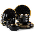 16/32 Piece Black Porcelain Dinnerware Set