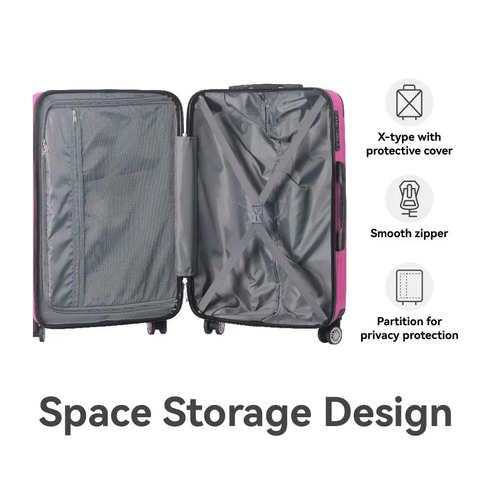 20 24 28 Inch  3pcs Lightweight Hard Shell Luggage Set