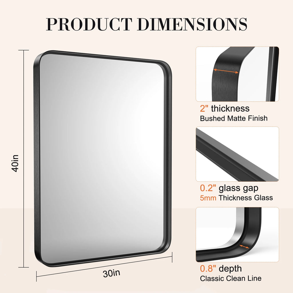 Metal Framed Bathroom Mirror for Wall ,Vanity