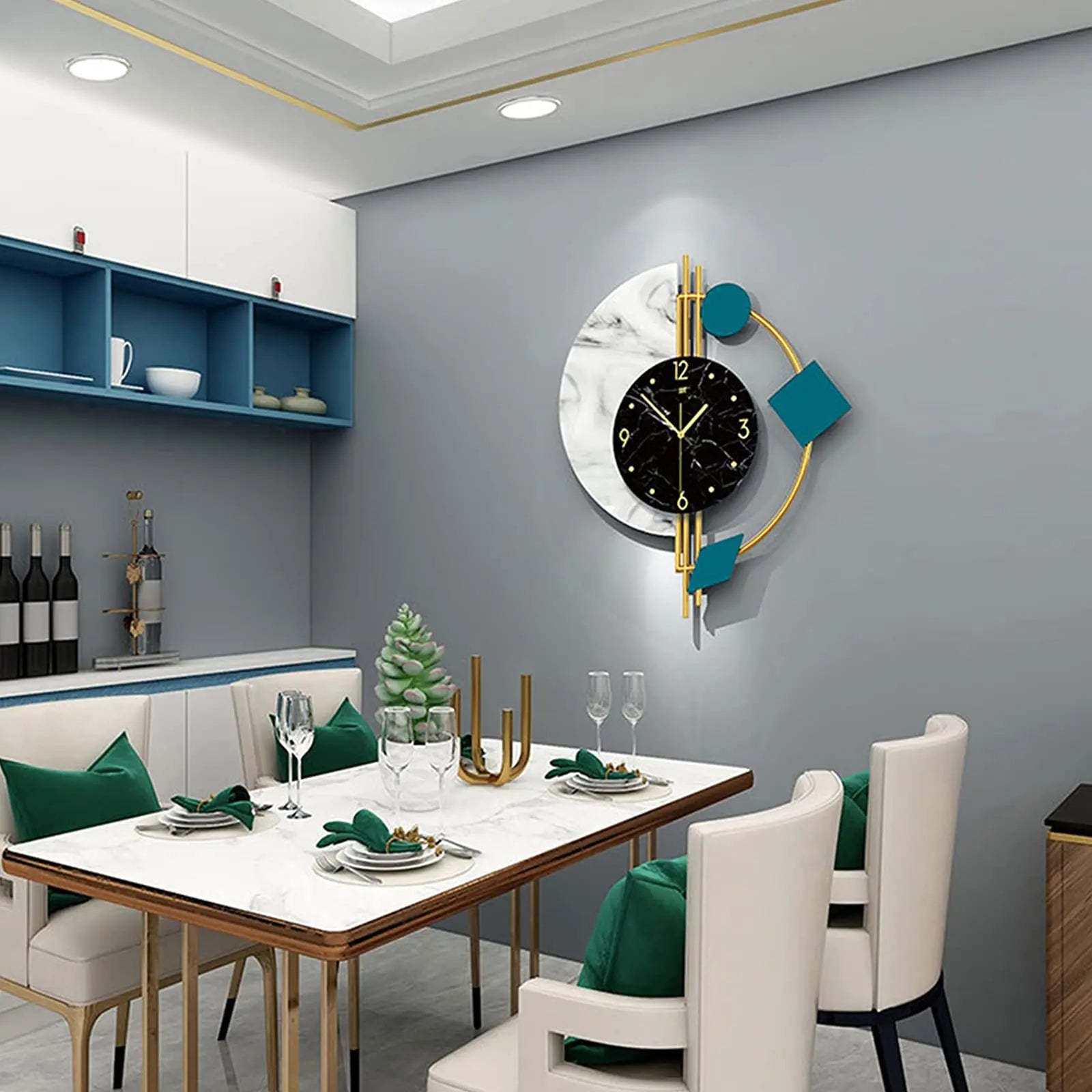 22" Marble Wall Clock Nordic Style