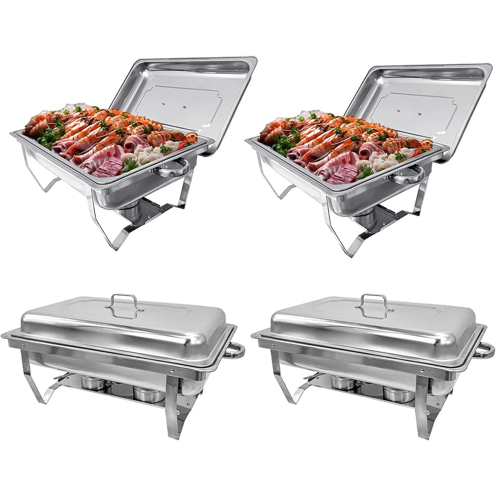 Chafing Dish Buffet Set 8QT Electric Stainless Steel 2/4/6Pack