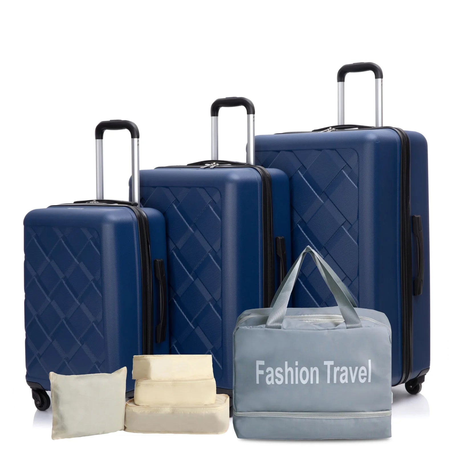 Luggage Sets 3 Piece with double spinner wheels and travel duffle bag,