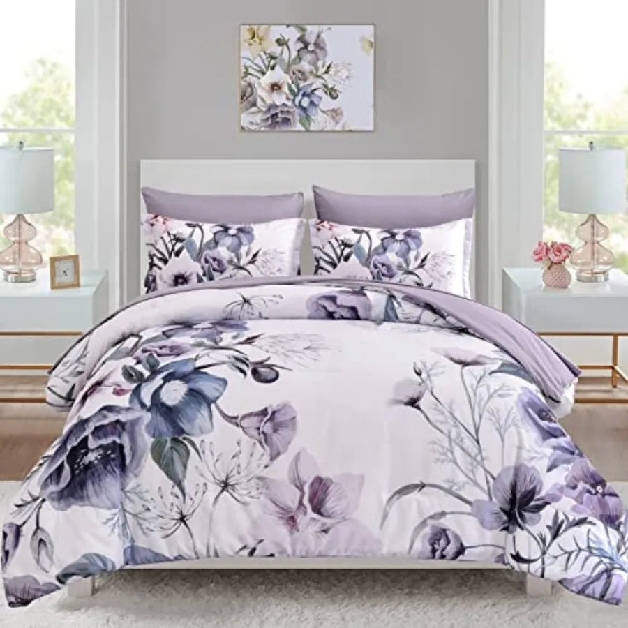 Floral Comforter Set 7 Pcs Flower Bed in a Bag