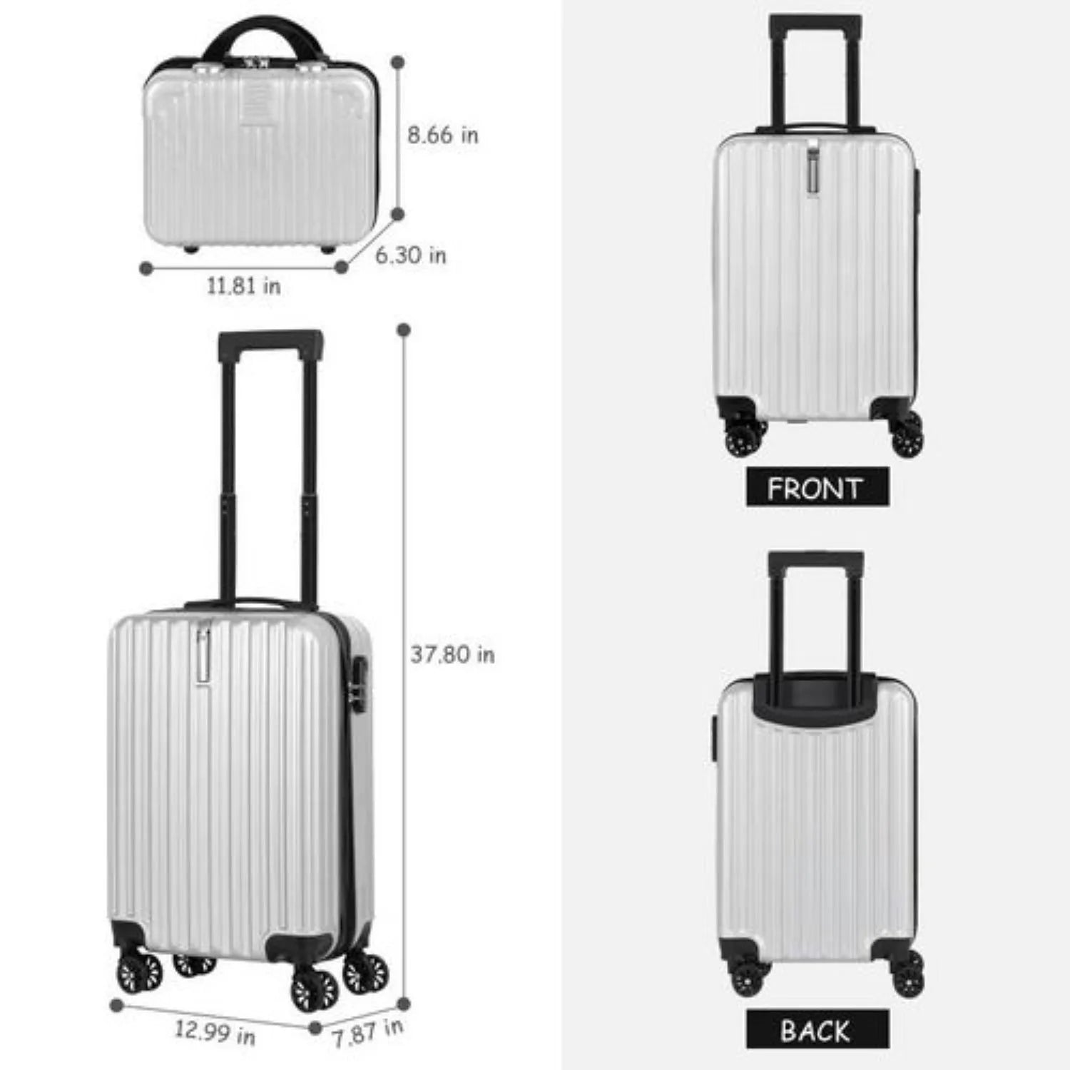 2-Piece Hardshell Luggage Set (20"+14") - Nesting Spinner