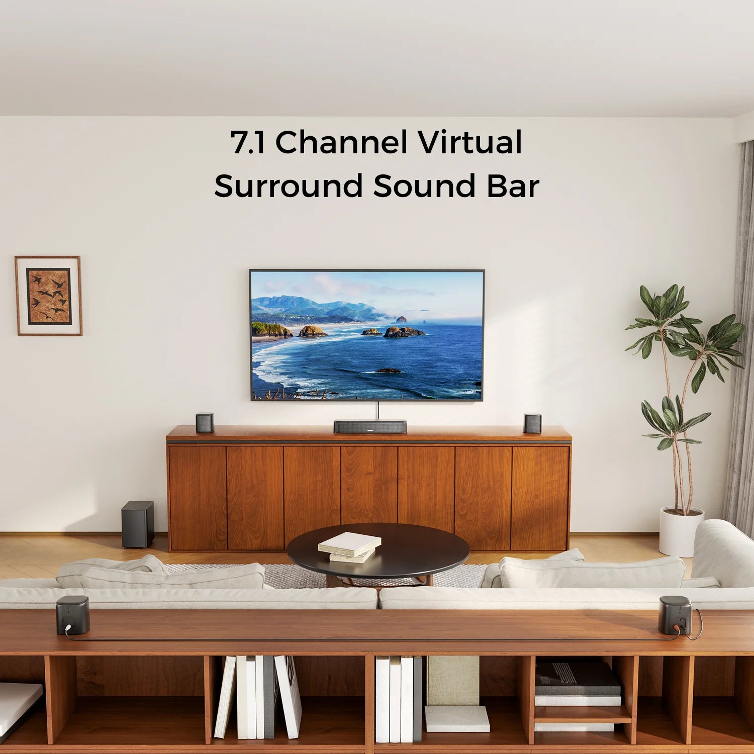ULTIMEA 7.1 Channel Sound Bar System for TV with 4 Surround Speakers,