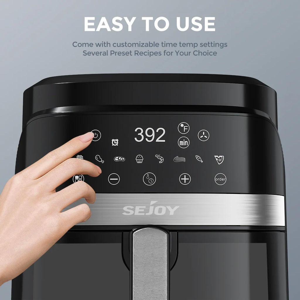 8-in-1 Air Fryer 6 Qt, Premium Ceramic Coating,Precise Heating