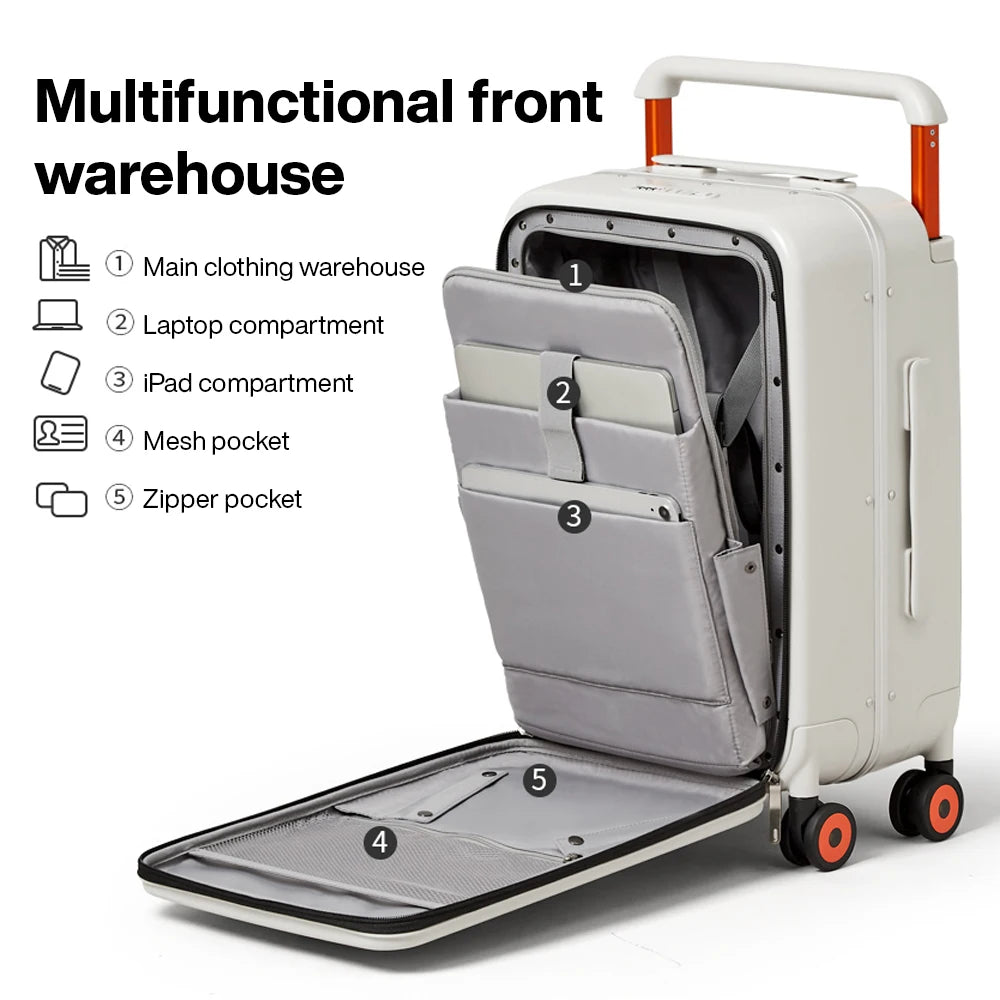 2026  Wide Handle Suitcase Men Carry-On /  Women Trolley Case 20 Inch