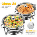 2PCS  4L Catering Buffet Set Food Chafing Dishes Stainless Steel