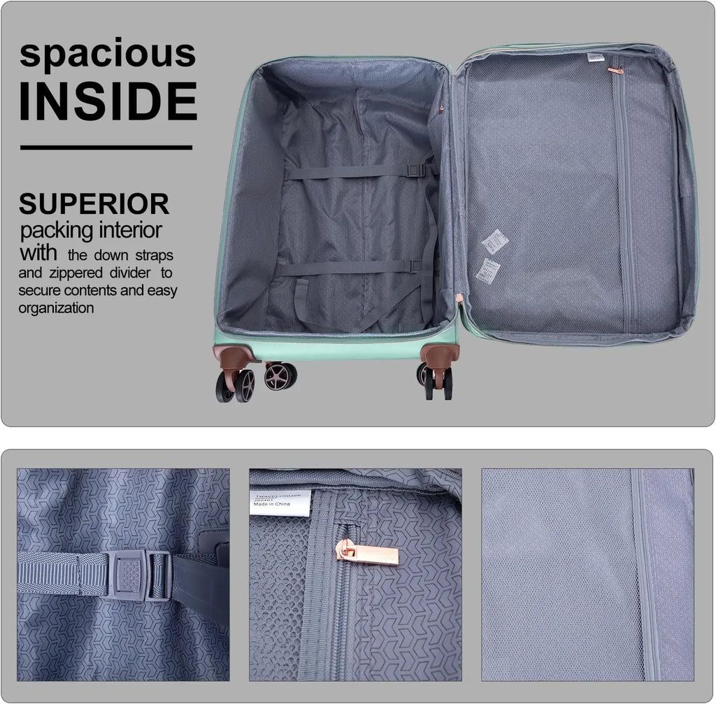 4 Piece Luggage Set Lightweight with Wheels