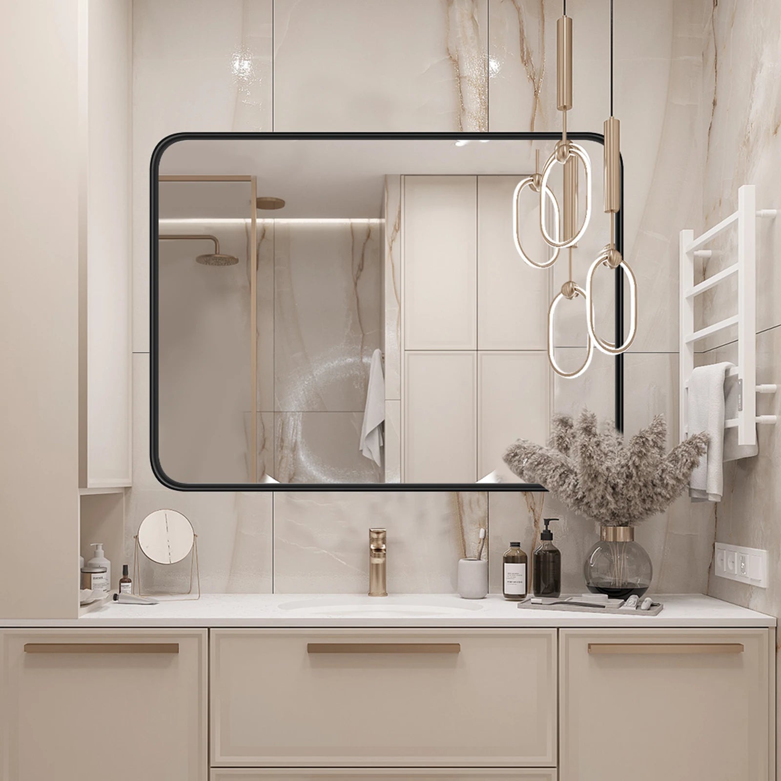 Metal Framed Bathroom Mirror for Wall ,Vanity