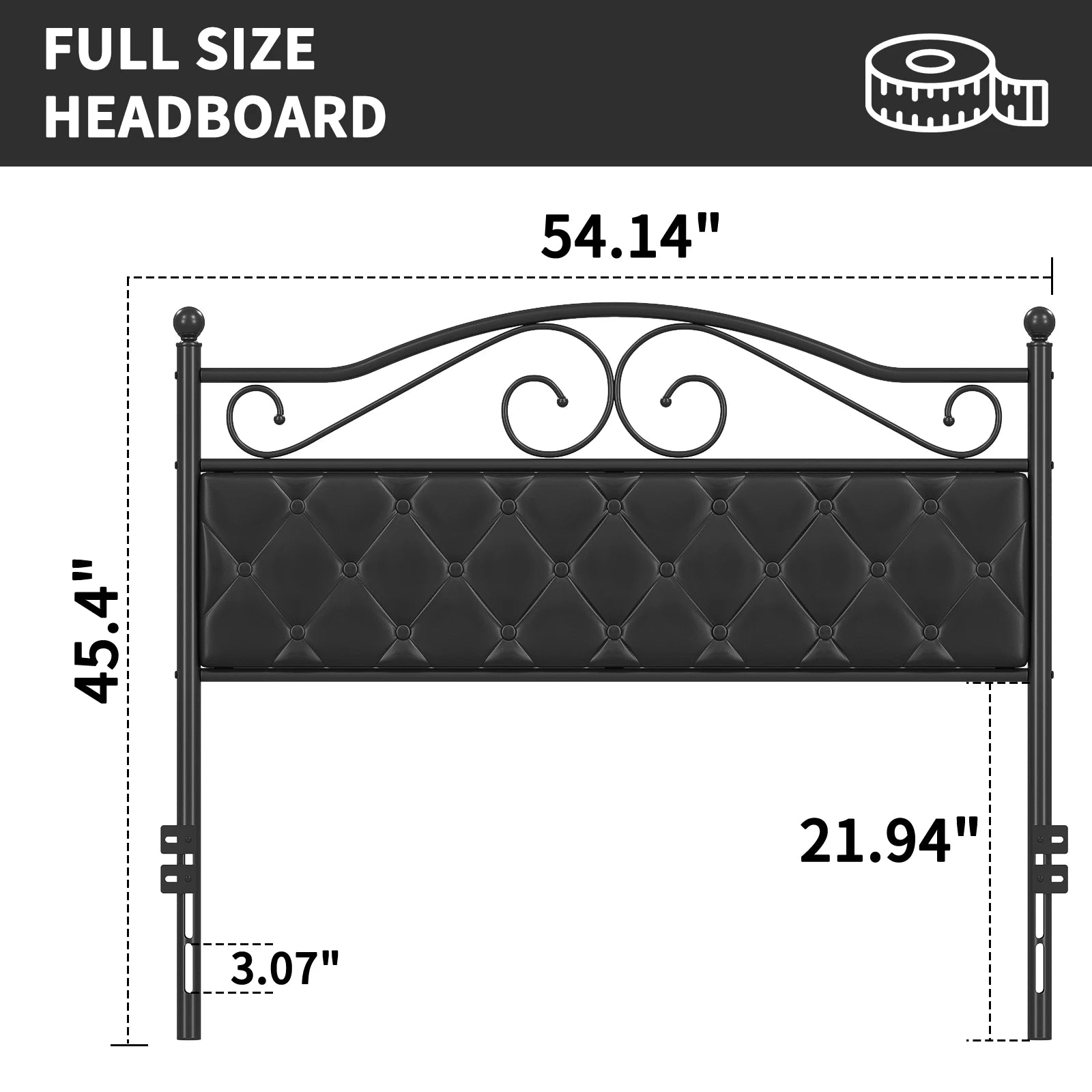 Upholstered Headboard for Full  or Queen Size Bed Frame,