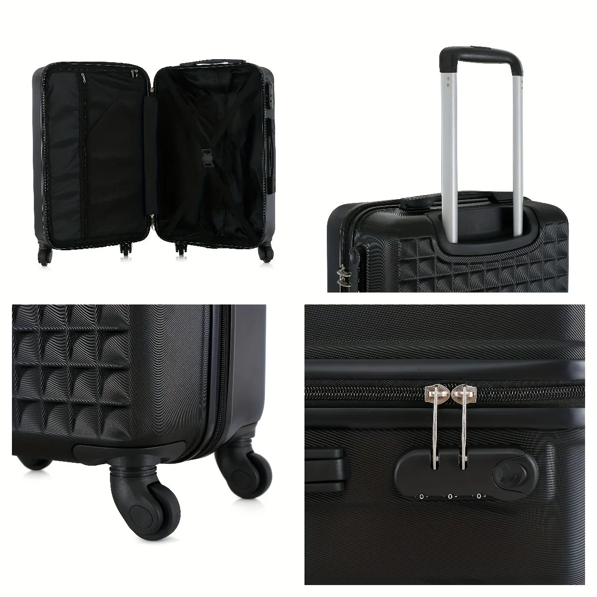 4-Piece Cosmetic Case Luggage With Wheels  (18/23/27 Inch)