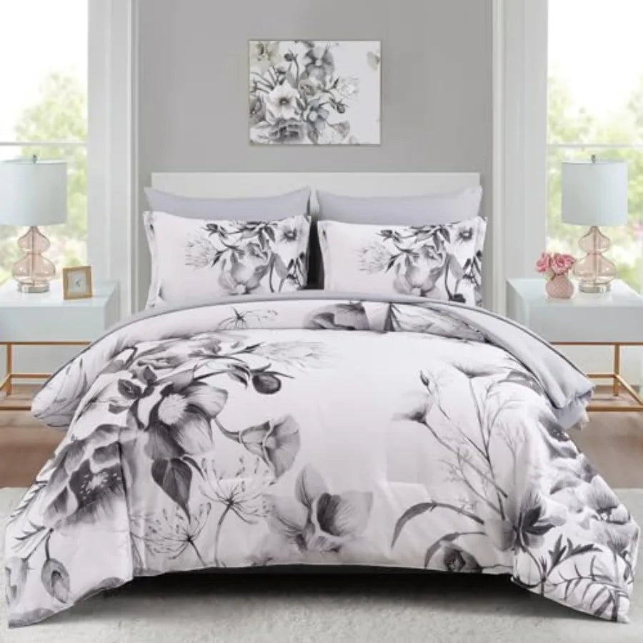 Floral Comforter Set 7 Pcs Flower Bed in a Bag