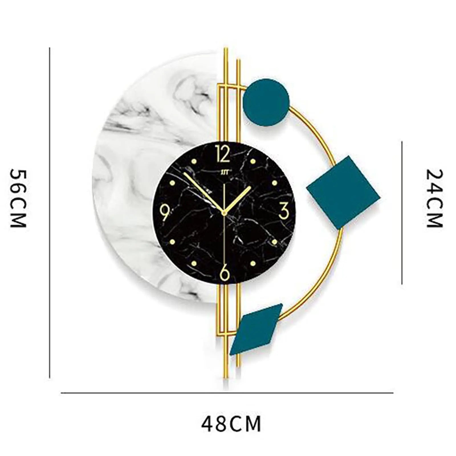 22" Marble Wall Clock Nordic Style