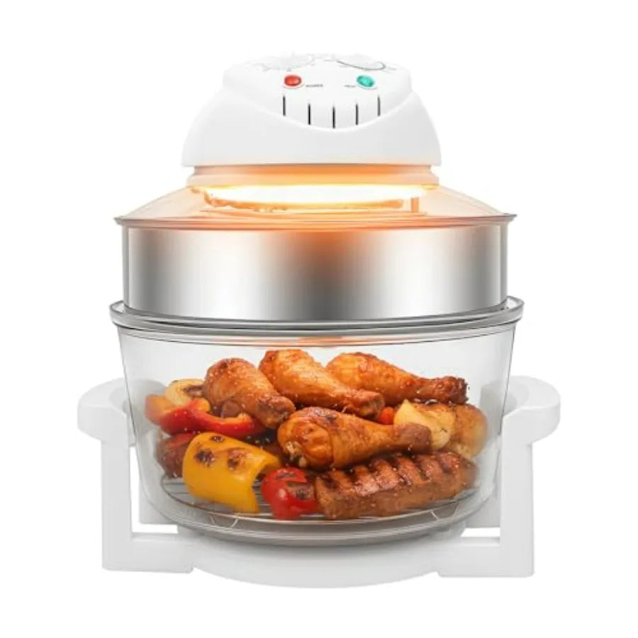Extra Large Glass Turbo Air Fryer 17.96Qt 360 Viewable