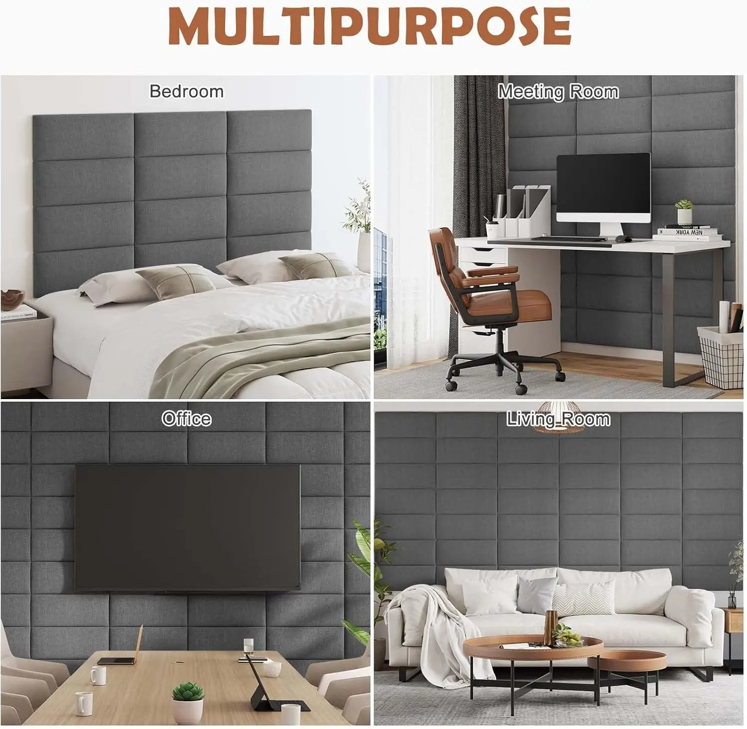 Queen Size Upholstered Wall Mounted Headboard