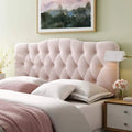 Blue Diamond Tufted Velvet Full Headboard with Performance Fabric,
