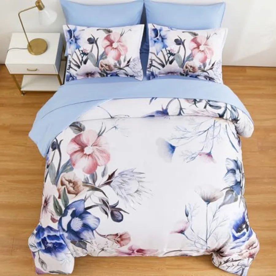 Floral Comforter Set 7 Pcs Flower Bed in a Bag