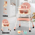 Foldable Baby High Chair 4-in-1 Reclining Feeding Table Chair Seat