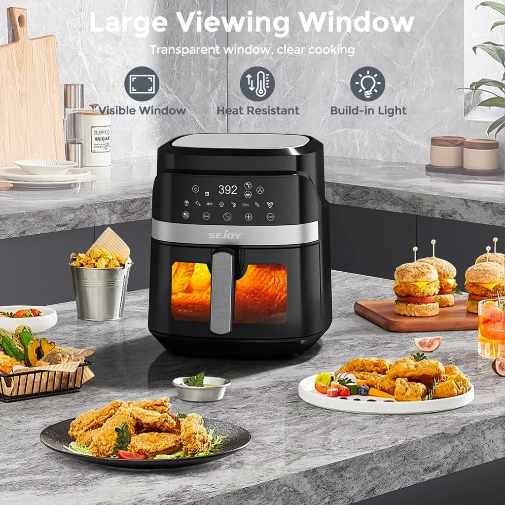 8-in-1 Air Fryer 6 Qt, Premium Ceramic Coating,Precise Heating