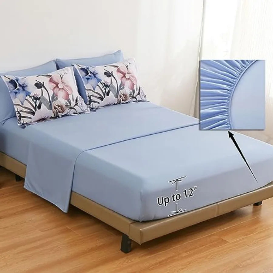 Floral Comforter Set 7 Pcs Flower Bed in a Bag