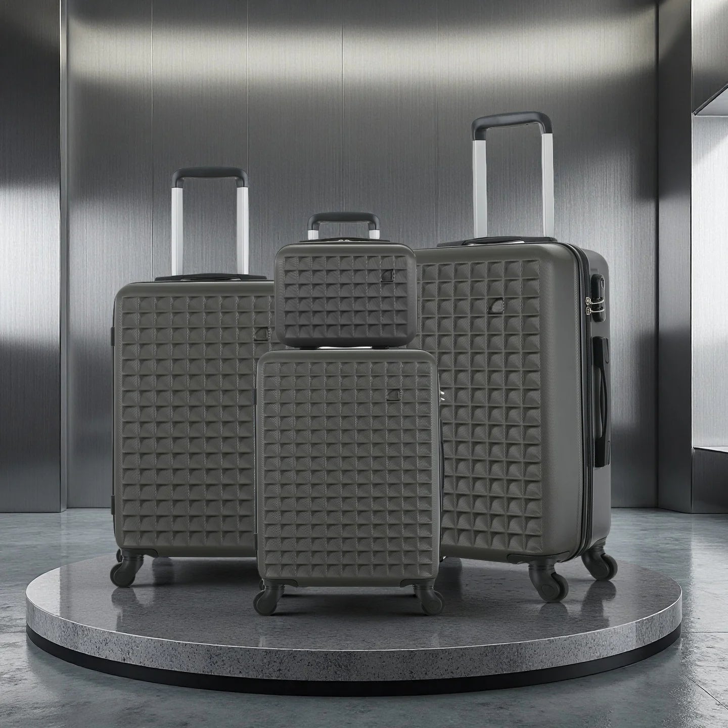 4-Piece Cosmetic Case Luggage With Wheels  (18/23/27 Inch)