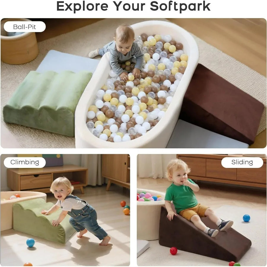 Extra Large Foam Ball Pit Climbing Toys for Toddlers 6-Piece Indoor Soft Play