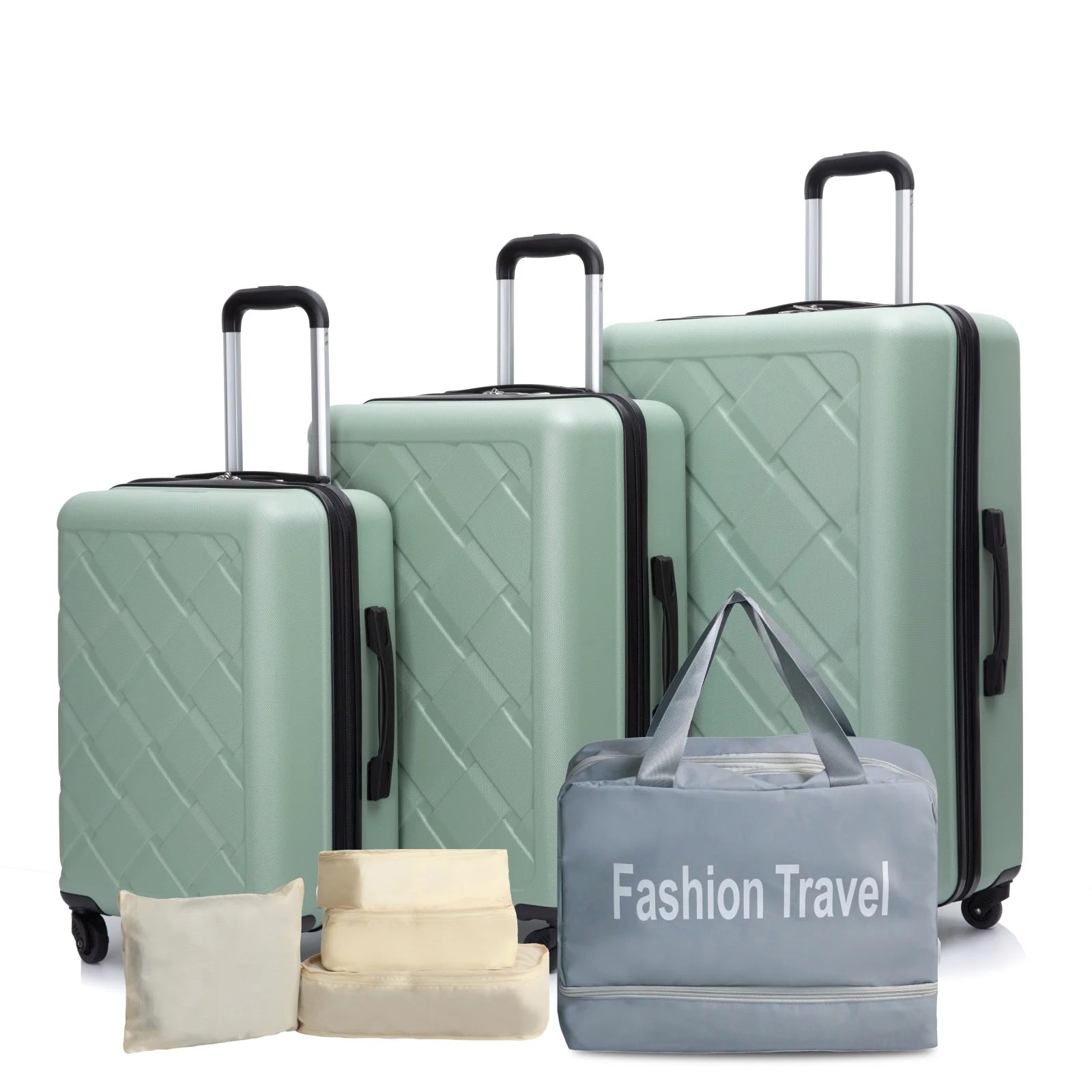 Luggage Sets 3 Piece with double spinner wheels and travel duffle bag,