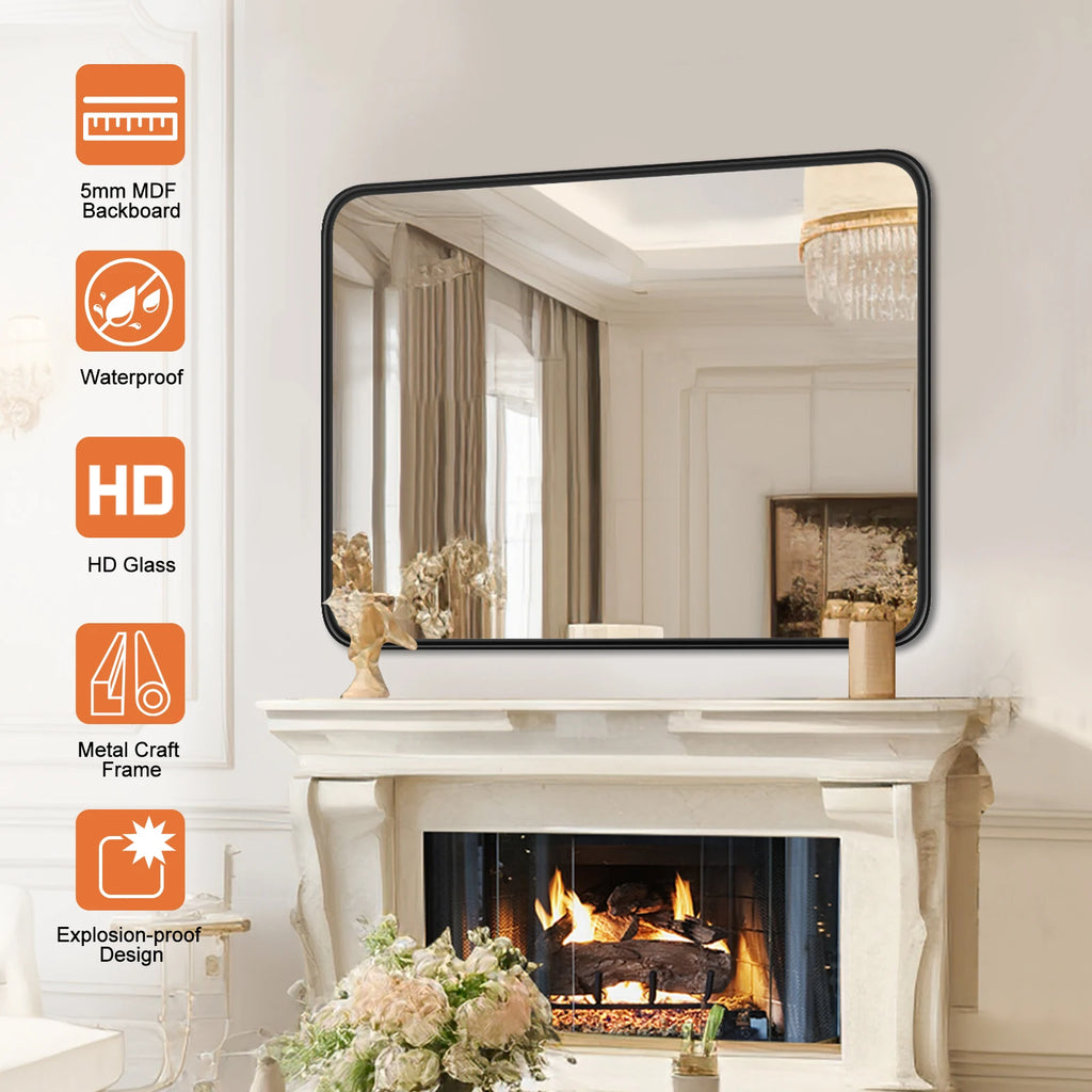 Metal Framed Bathroom Mirror for Wall ,Vanity