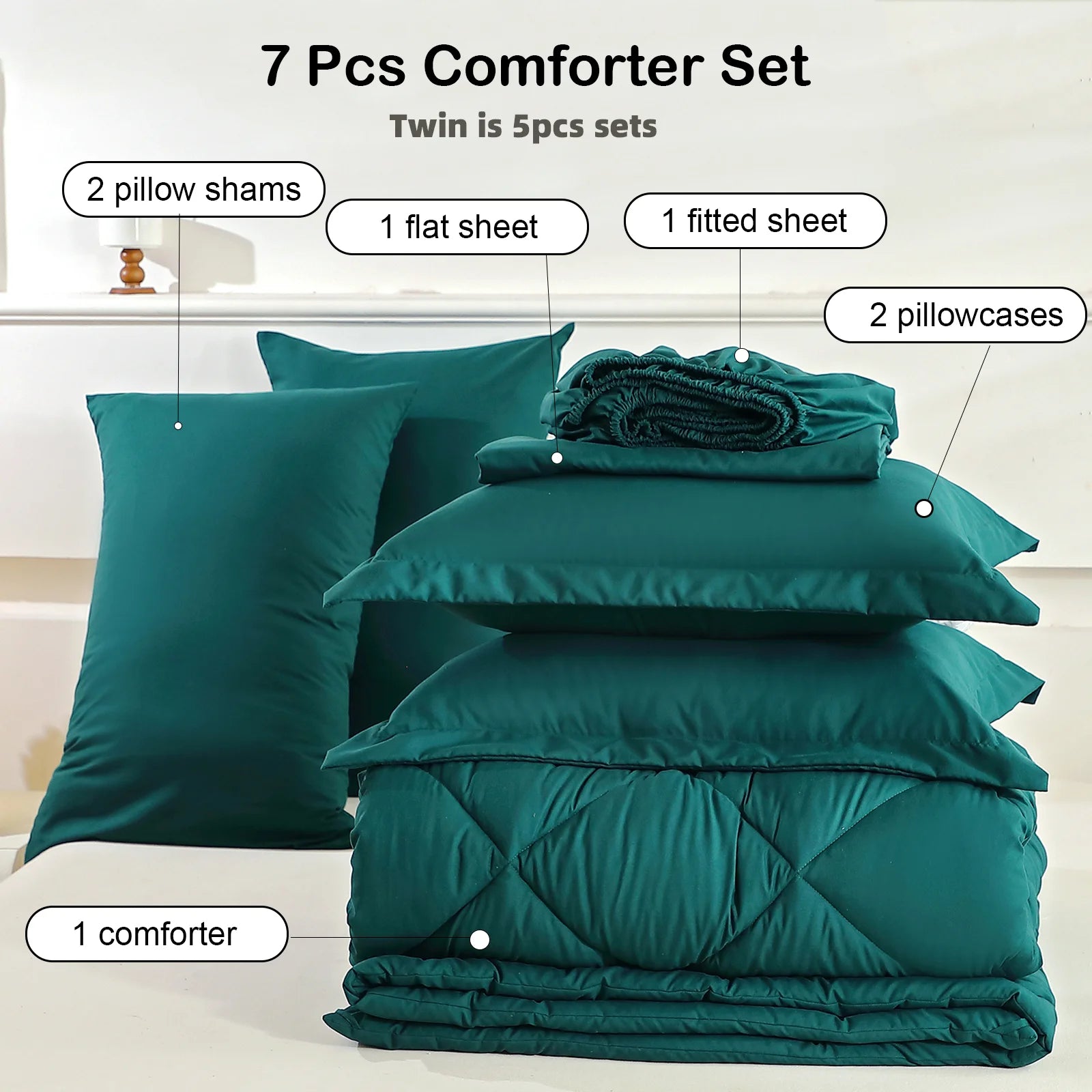 5pcs/7pcs Twin Full Queen King Bedding Sets Home Decor