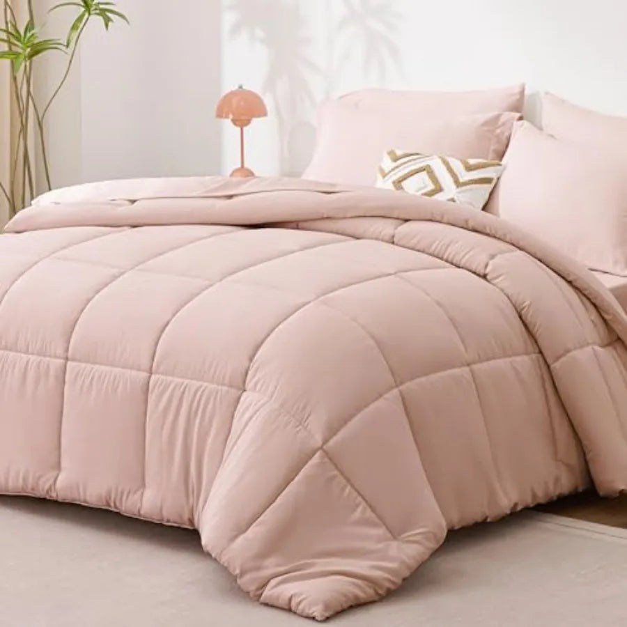 Comforter Set 7 Pieces Bed in a Bag All Season Bedding Sets